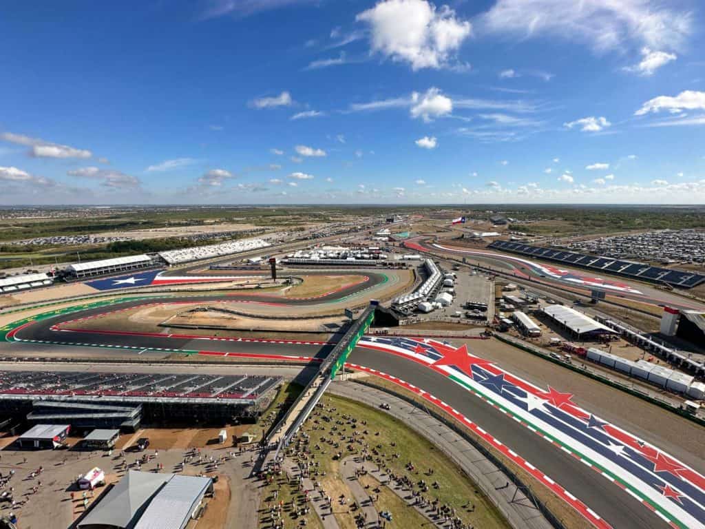 View of COTA track from the observation tower