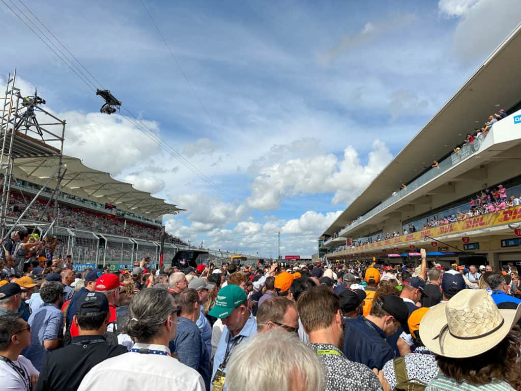 Pit lane walk at COTA USGP