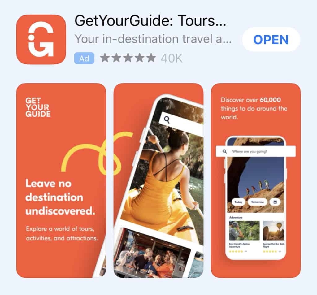 GetYourGuide app screenshot