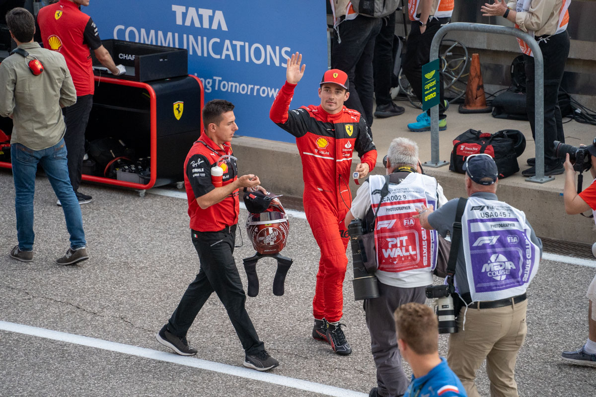 Charles Leclerc at the F1 USGP in 2022