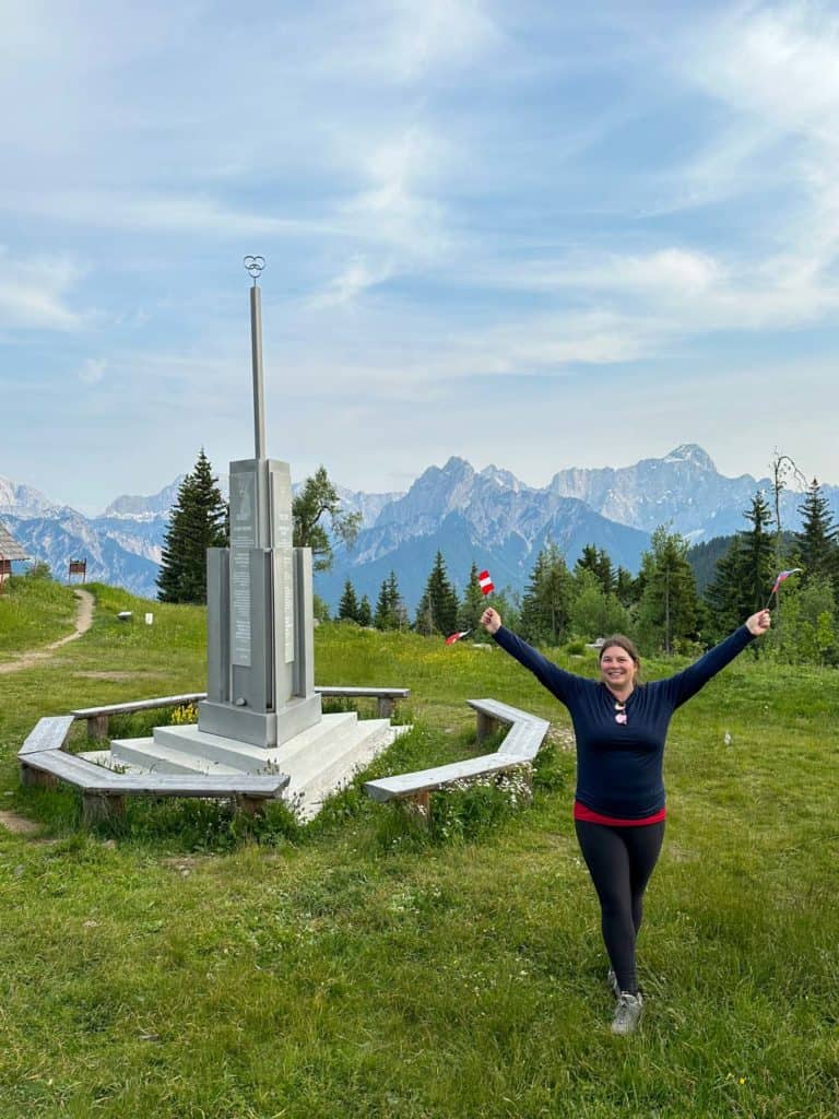 Amanda at Border Tripoint in Slovenia