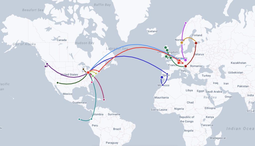 2023 travel map